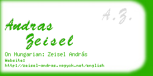 andras zeisel business card